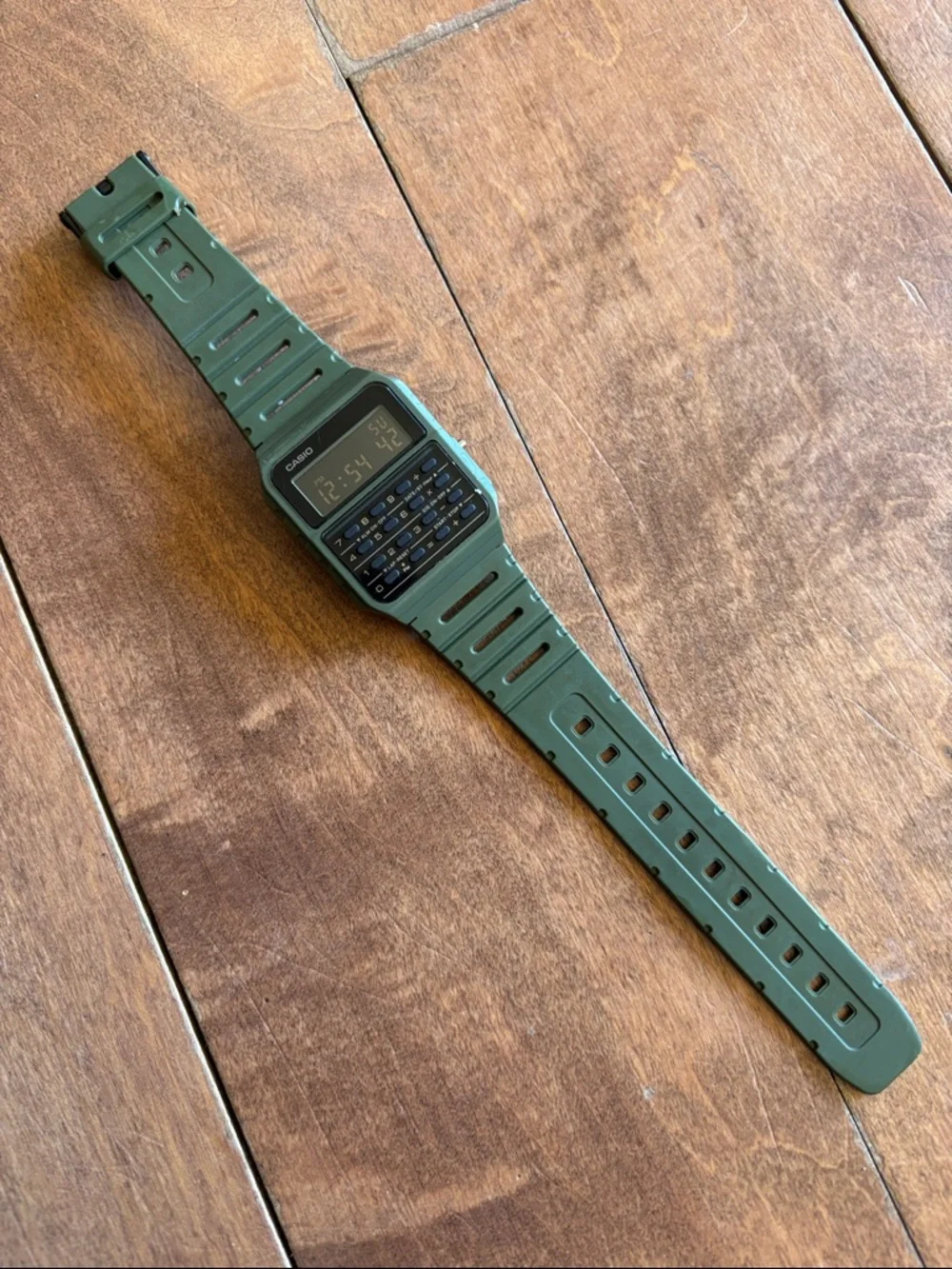 Casio Digital Calculator Watch in Green